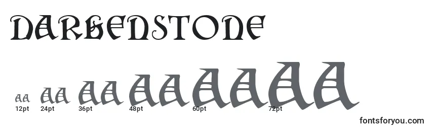 Größen der Schriftart Darkenstone (124514)