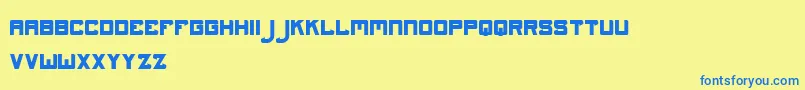 Police Darkness Bold – polices bleues sur fond jaune
