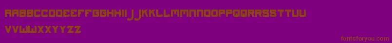 フォントDarkness Bold – 紫色の背景に茶色のフォント