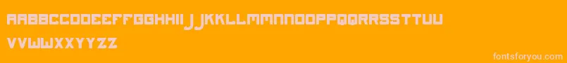 フォントDarkness Bold – オレンジの背景にピンクのフォント