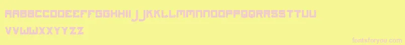 Darkness Bold Font – Pink Fonts on Yellow Background