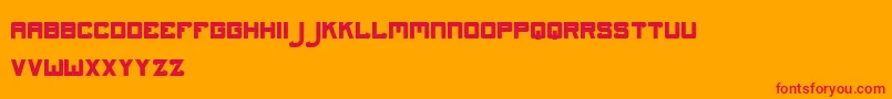 Darkness Bold Font – Red Fonts on Orange Background