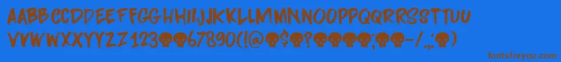 Darkness Rising DEMO Font – Brown Fonts on Blue Background