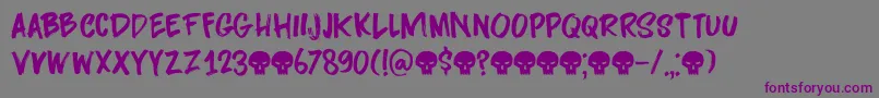 Шрифт Darkness Rising DEMO – фиолетовые шрифты на сером фоне