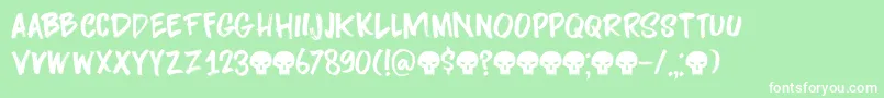 Darkness Rising DEMO Font – White Fonts on Green Background