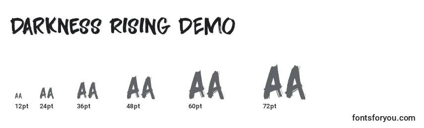 Darkness Rising DEMO Font Sizes