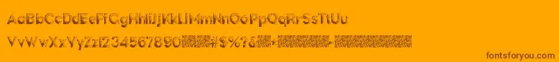 Czcionka DarkPapers – brązowe czcionki na pomarańczowym tle