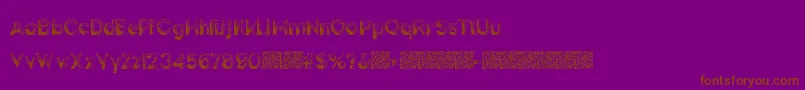 DarkPapers Font – Brown Fonts on Purple Background