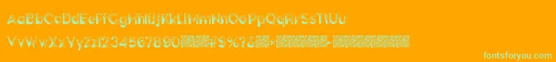 DarkPapers Font – Green Fonts on Orange Background