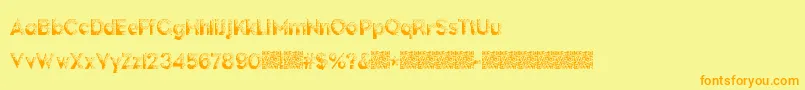 DarkPapers Font – Orange Fonts on Yellow Background