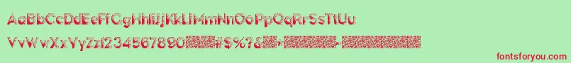 DarkPapers Font – Red Fonts on Green Background