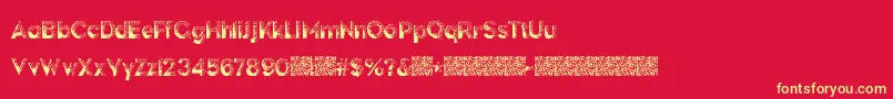 DarkPapers Font – Yellow Fonts on Red Background