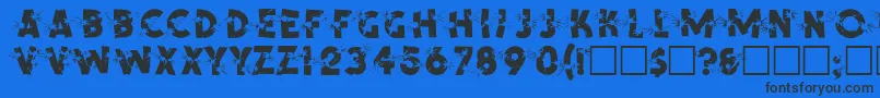 SpencerRegular Font – Black Fonts on Blue Background
