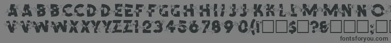 SpencerRegular-fontti – mustat fontit harmaalla taustalla