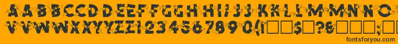 Шрифт SpencerRegular – чёрные шрифты на оранжевом фоне