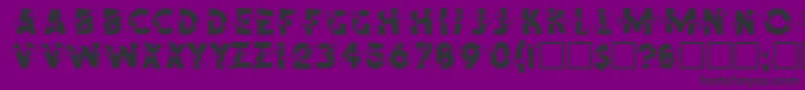 SpencerRegular-fontti – mustat fontit violetilla taustalla