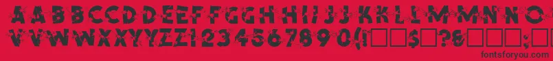 SpencerRegular-fontti – mustat fontit punaisella taustalla