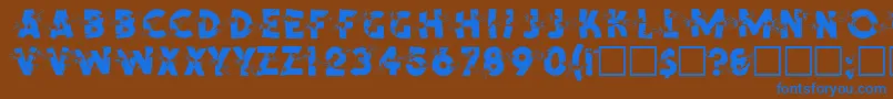 Шрифт SpencerRegular – синие шрифты на коричневом фоне