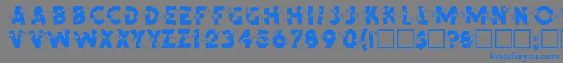 SpencerRegular Font – Blue Fonts on Gray Background