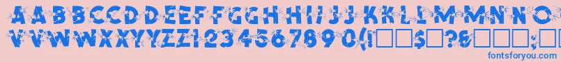 SpencerRegular Font – Blue Fonts on Pink Background