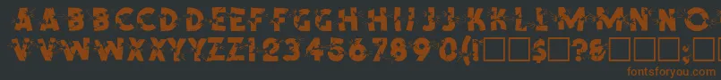 SpencerRegular-fontti – ruskeat fontit mustalla taustalla