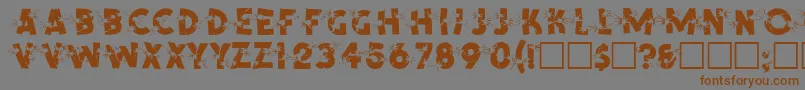 SpencerRegular Font – Brown Fonts on Gray Background