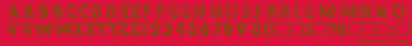 SpencerRegular Font – Brown Fonts on Red Background