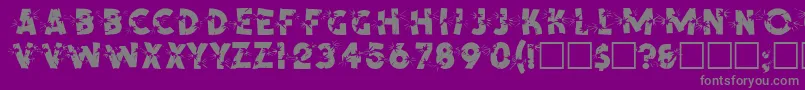 フォントSpencerRegular – 紫の背景に灰色の文字