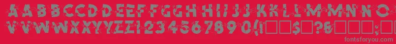 Шрифт SpencerRegular – серые шрифты на красном фоне