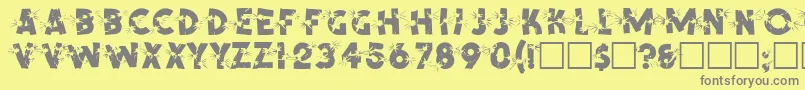 Шрифт SpencerRegular – серые шрифты на жёлтом фоне