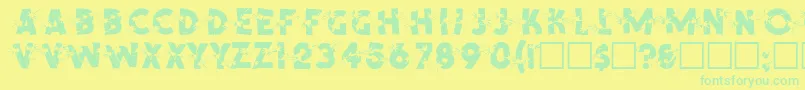 SpencerRegular Font – Green Fonts on Yellow Background
