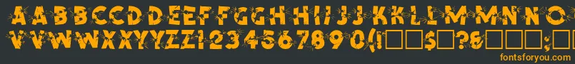 SpencerRegular Font – Orange Fonts on Black Background