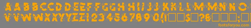 SpencerRegular-fontti – oranssit fontit harmaalla taustalla