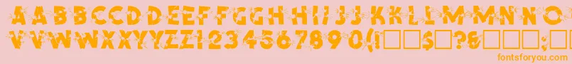 SpencerRegular Font – Orange Fonts on Pink Background
