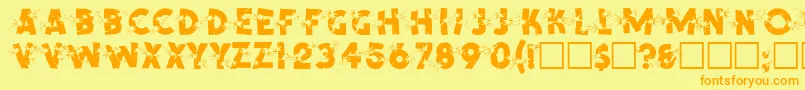 SpencerRegular Font – Orange Fonts on Yellow Background