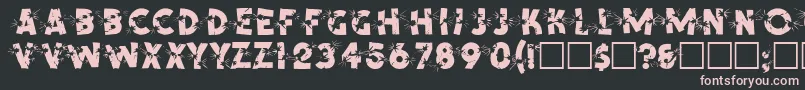 フォントSpencerRegular – 黒い背景にピンクのフォント