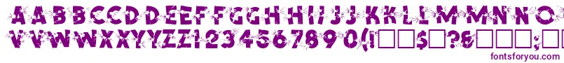 Шрифт SpencerRegular – фиолетовые шрифты на белом фоне