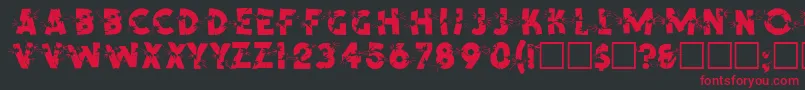 SpencerRegular Font – Red Fonts on Black Background