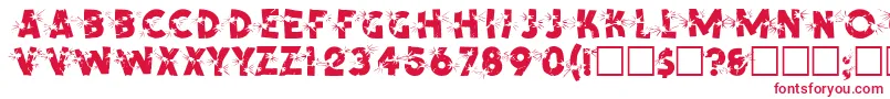 SpencerRegular Font – Red Fonts on White Background