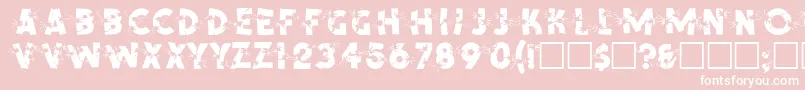 フォントSpencerRegular – ピンクの背景に白い文字