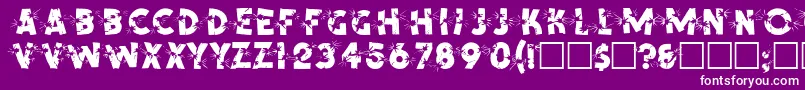 Шрифт SpencerRegular – белые шрифты на фиолетовом фоне