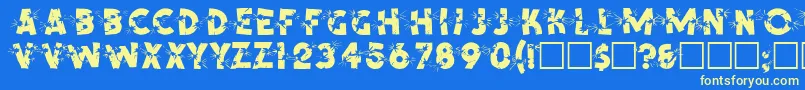 SpencerRegular Font – Yellow Fonts on Blue Background