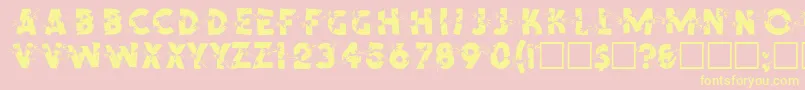 SpencerRegular Font – Yellow Fonts on Pink Background