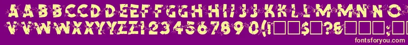 SpencerRegular Font – Yellow Fonts on Purple Background