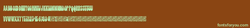 Czcionka DarkStarz – zielone czcionki na brązowym tle