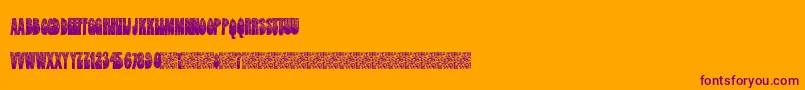 フォントDarkStarz – オレンジの背景に紫のフォント