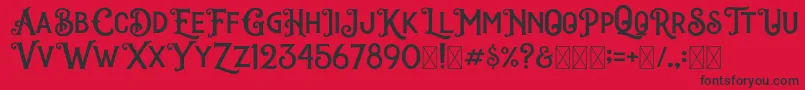 Darktown Vintage Font – Black Fonts on Red Background