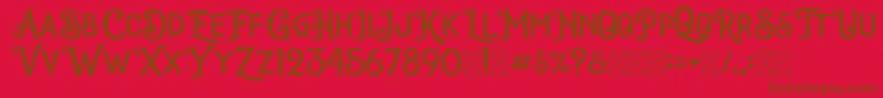 Darktown Vintage Font – Brown Fonts on Red Background