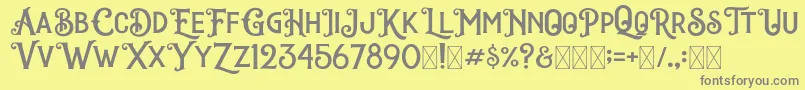 Darktown Vintage Font – Gray Fonts on Yellow Background