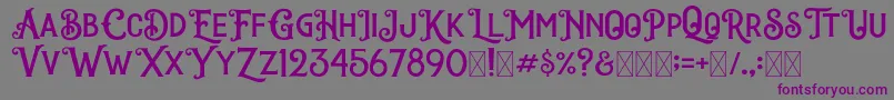 Darktown Vintage Font – Purple Fonts on Gray Background